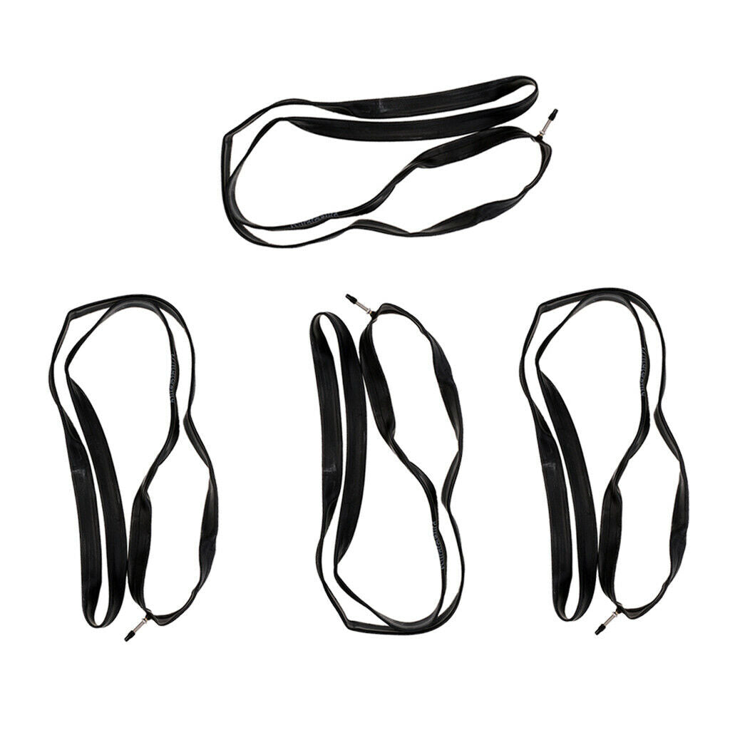 4pc Bike Inner Tube 700x28c Bicycle Tube Cycle Replacement Accessories Black