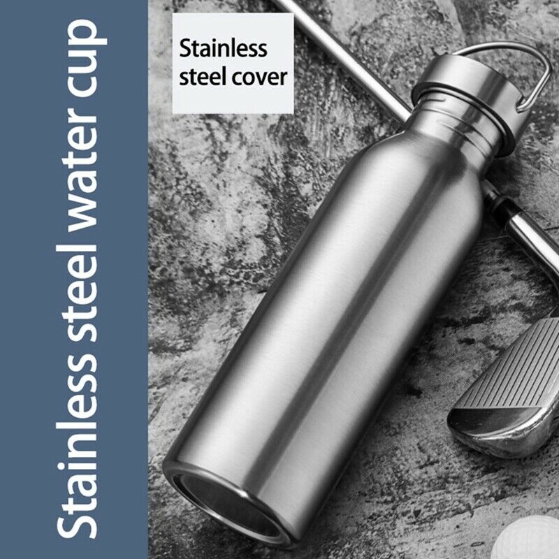 Portable Stainless Steel Water Bottle Sports Flasks Leak-Proof Travel CyclinZ2E7