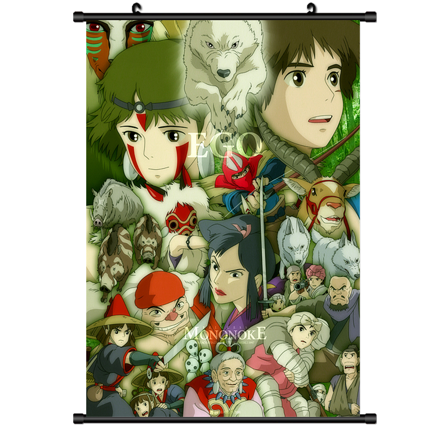 Anime Mononoke Hime Princess wall Poster Scroll 3290