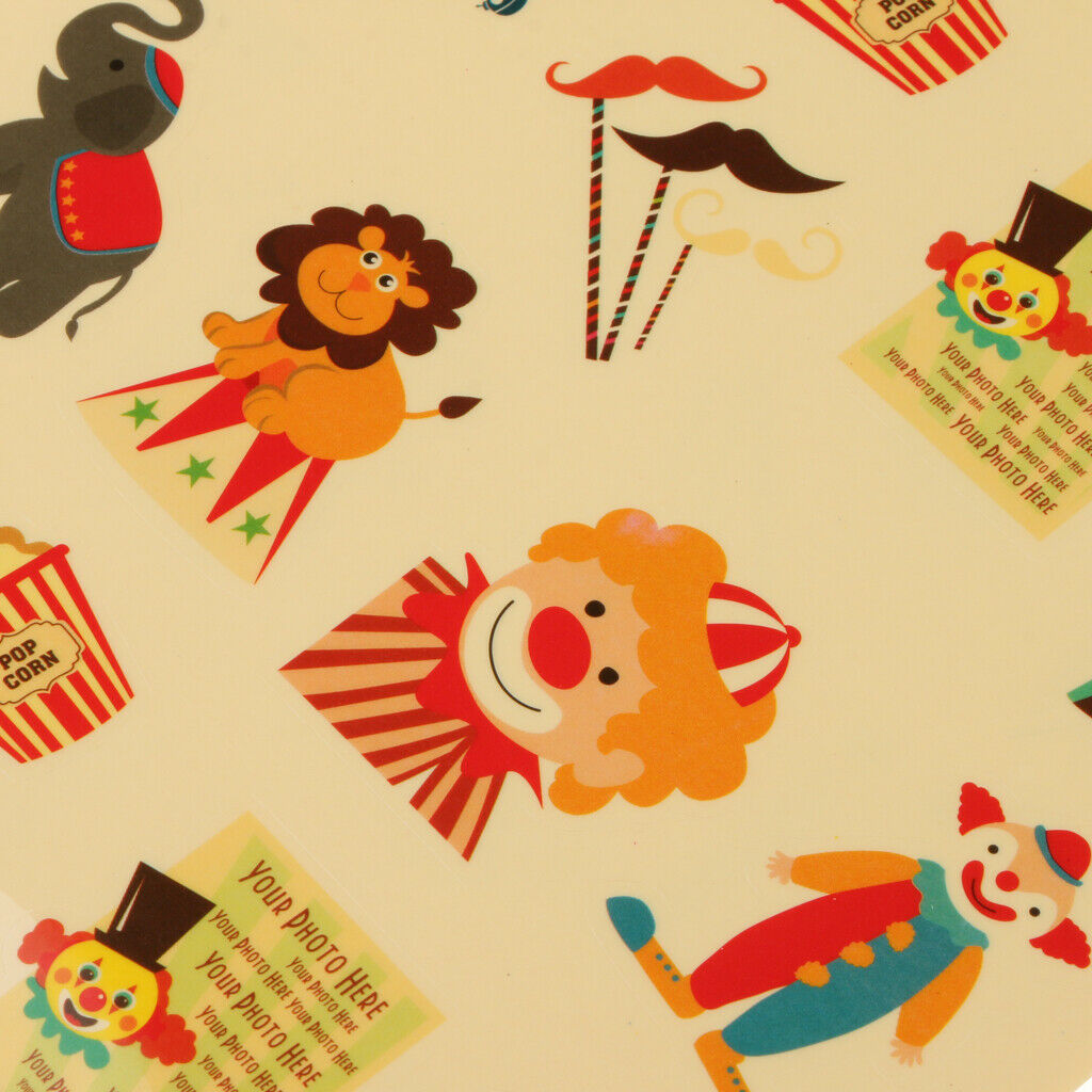 10 x 27pcs Circus Clown Sealing Stickers Envelope Card Paste DIY Craft Decor
