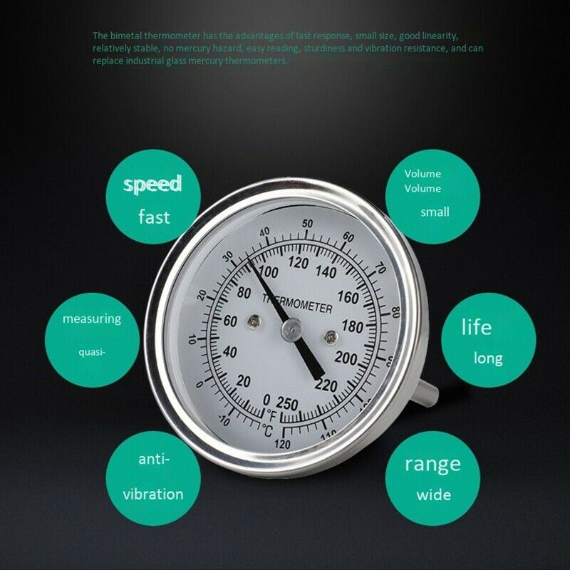 TS-BX40 Thermometer Dual Gage Cooking Tools Analog Bakeware Oven F/C StainlessF1