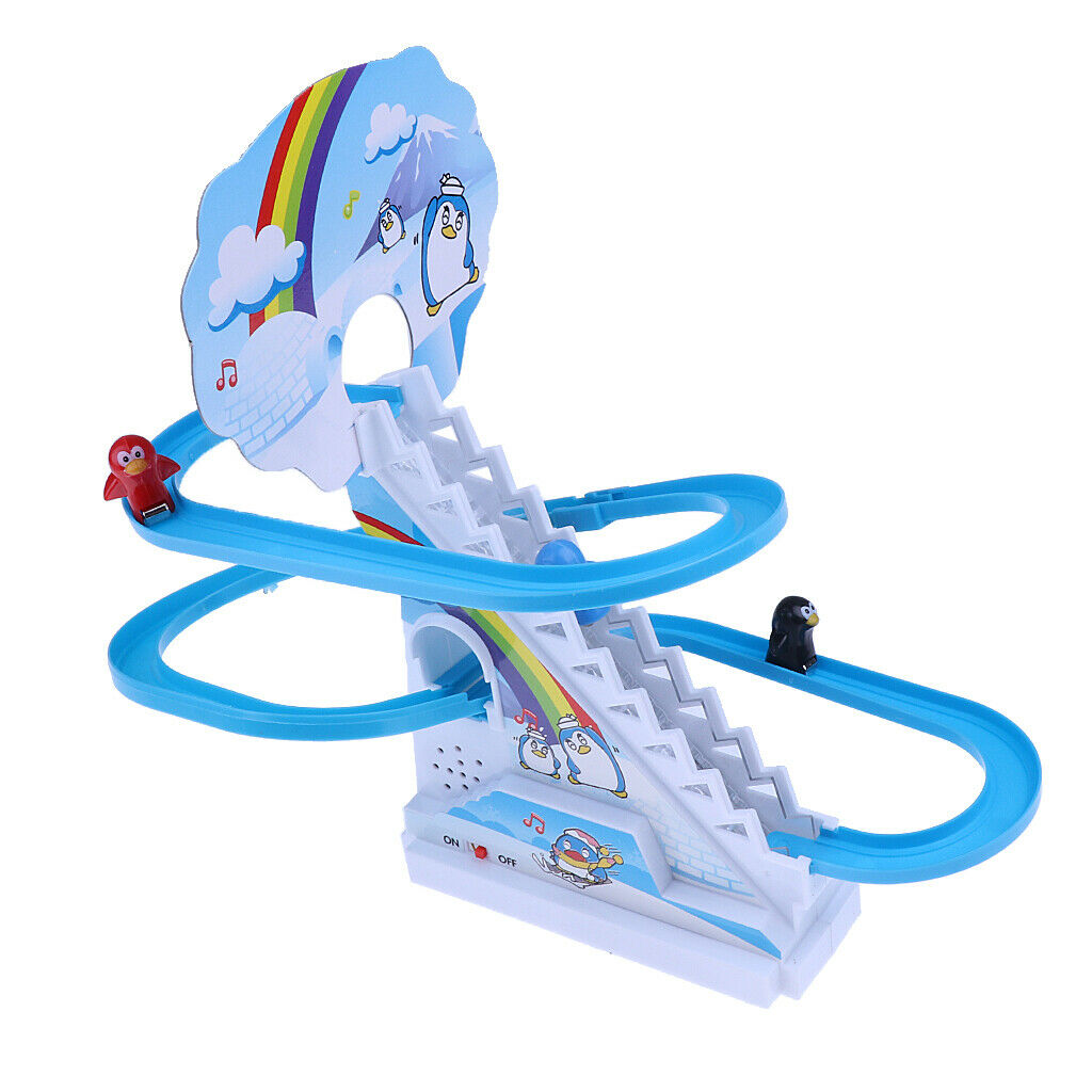 Penguin   Climb   Stairs   Baby   Kids   Electric   Rotary   Slide   Track