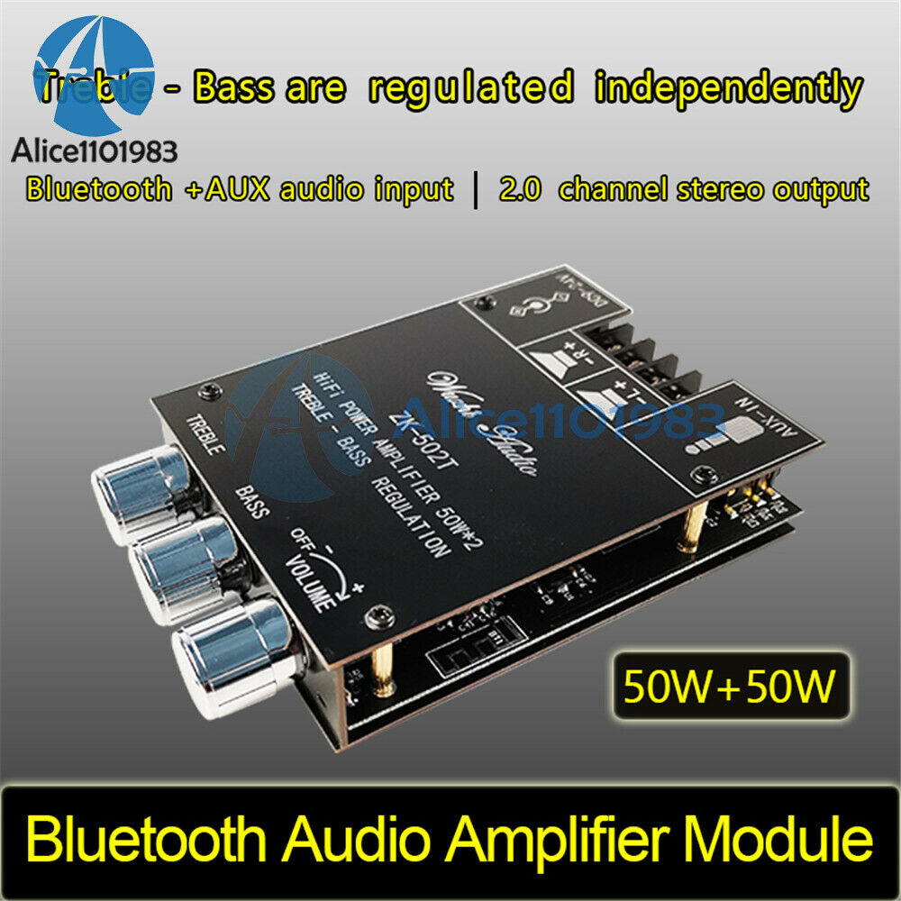 TPA3116 2*50W 2 Channel Bluetooth 5.0 Stereo Audio Amplifier Board Subwoofer