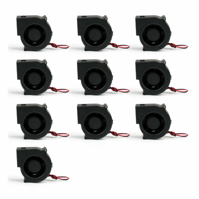 10xBrushless DC Cooling Blower Fan 7530S/12V 2 Wire 75x75x30mm Sleeve Bearing B5