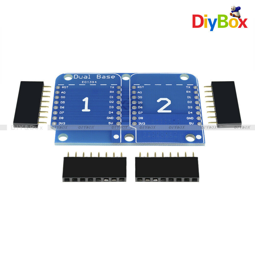 WeMos D1 Mini NodeMCU Double Socket Dual Base Shield for Arduino ESP8266 D