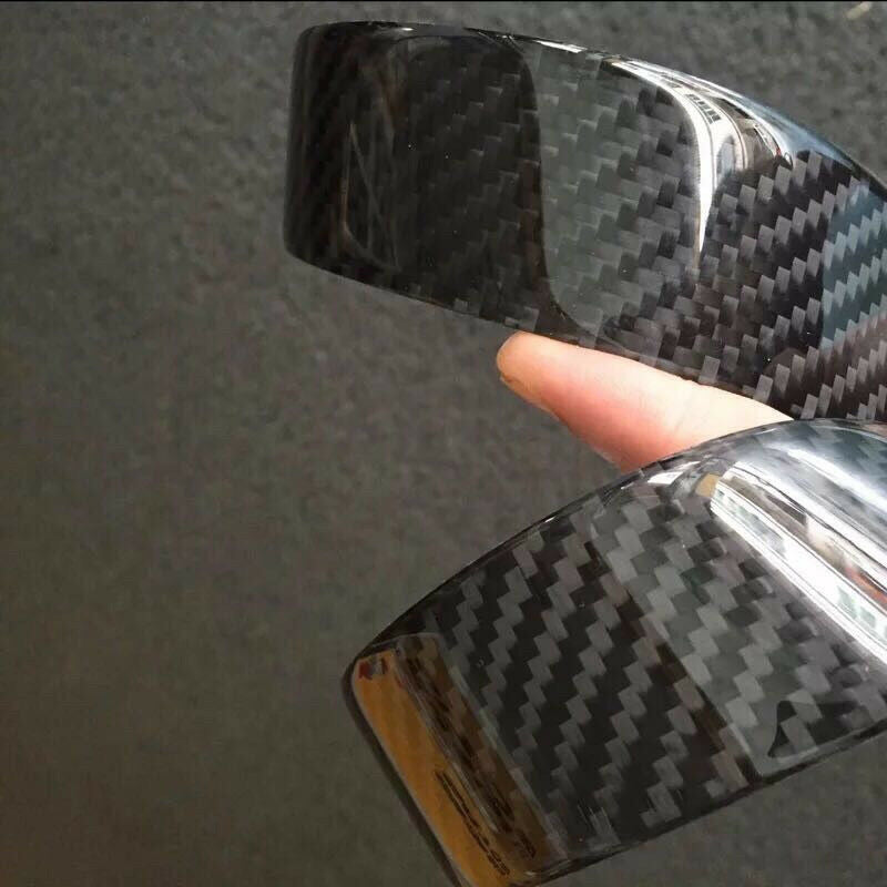 2x 49CM Carbon Fiber Car Scuff Plate Door Sill Cover Panel Step Protector Guard