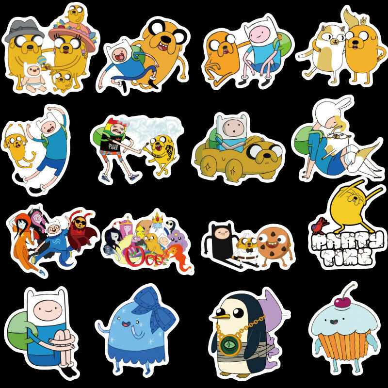 50pcs Cartoon Adventure Time Waterproof Girl Stickers Skateboard DIY StickerBDA