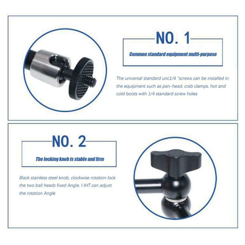 7-inch Multi-Function -Magic Arm Universal Crab Claw Clamp Bracket 1/4" Screw
