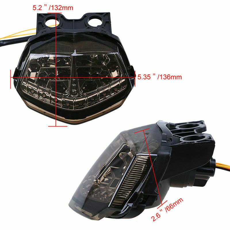 Rear Brake Taillight with Turn Signal For Kawasaki Ninja 250R 08 2009 10 11 12