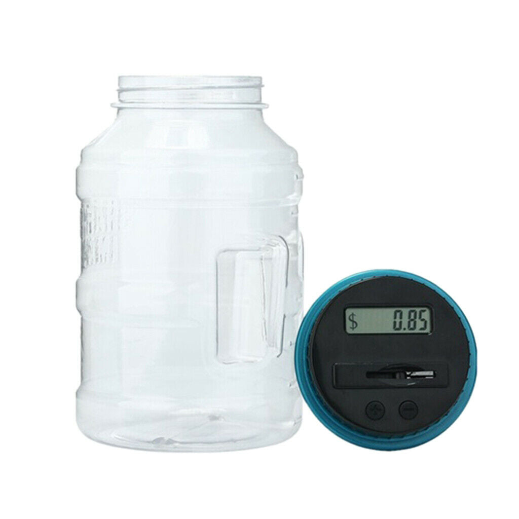 Coin Money Counter Jar Electronic Digital Sort with Gift Bag Kids Birthday