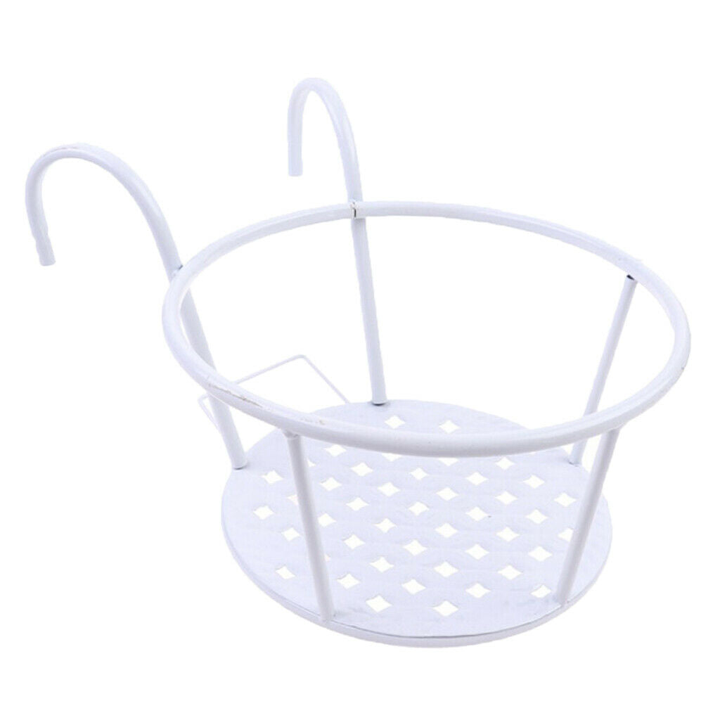 3x Rustic Potted Flower Hangin Basket Planter Braceket for Fence 22cn Dia.
