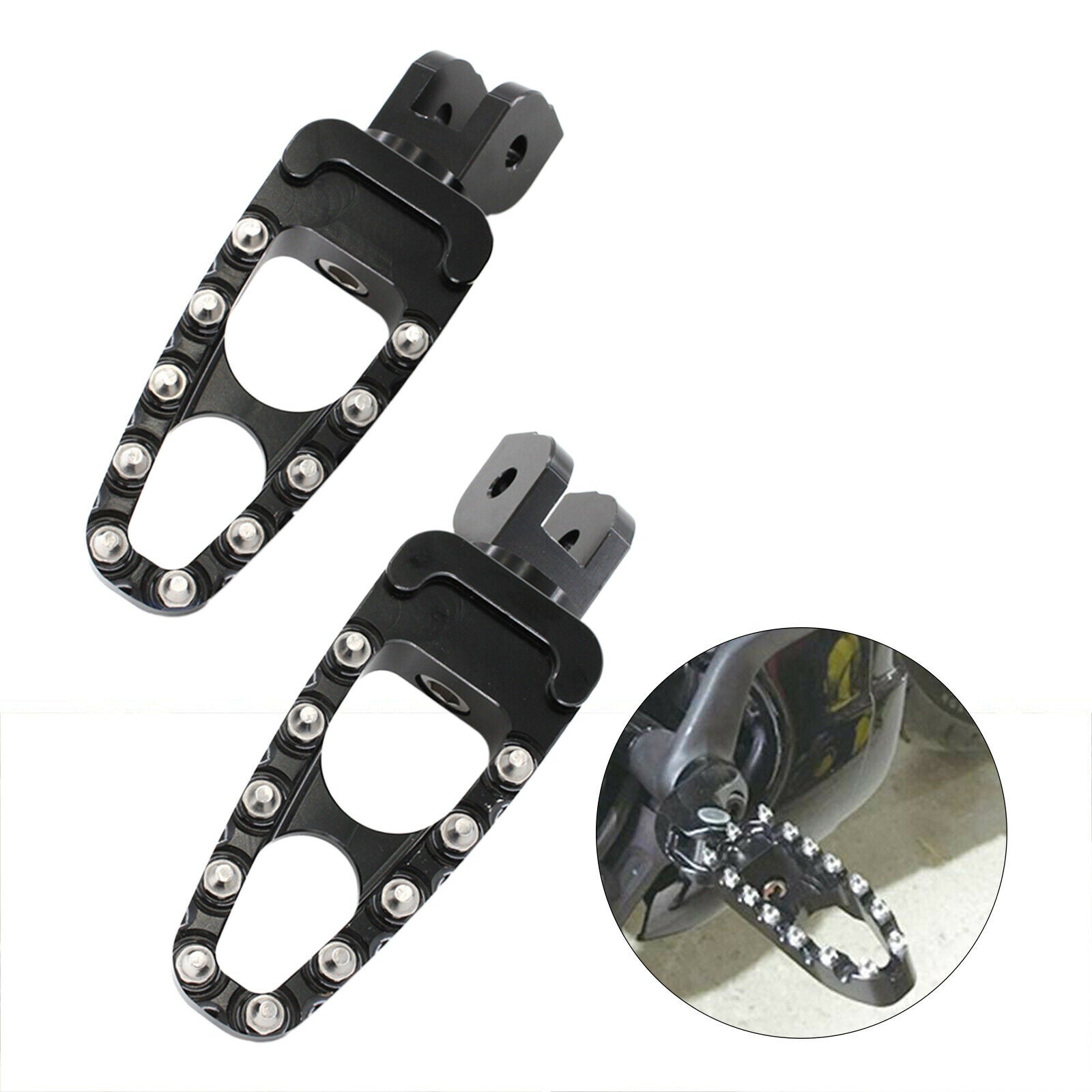 New Foot Pegs Footrest Foot Pedals for Ducati 400 800 1100 15-20 Front Black