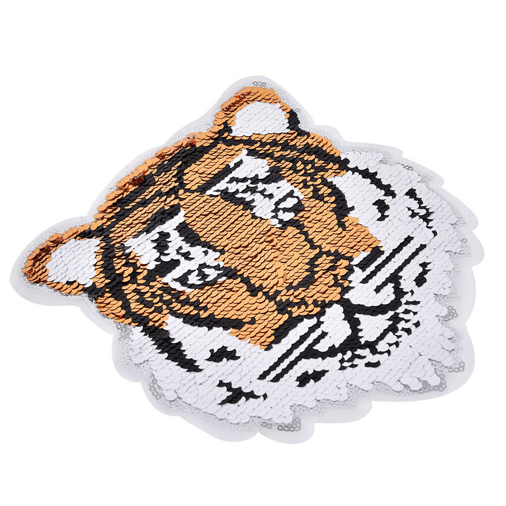 tiger reversible change color sequins sew on patches for clothes diy craf.l8