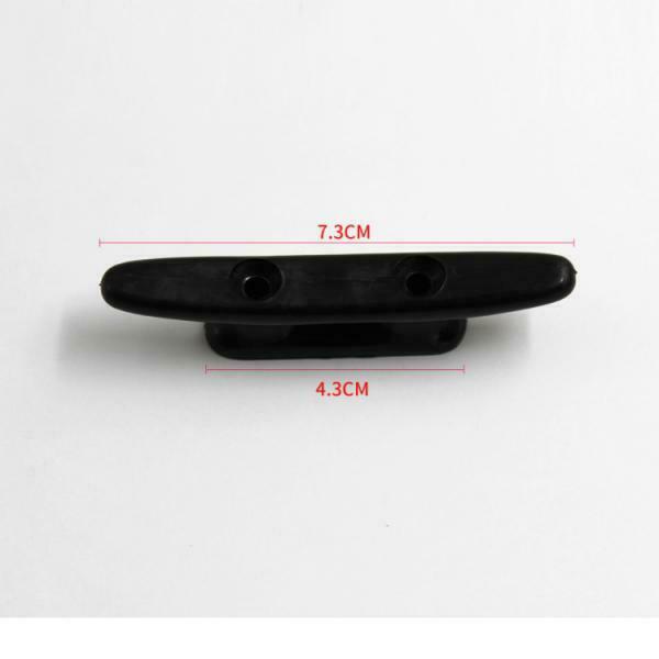 Boat Ship Cleat 3" High Impact Cleat Closed Base Mooring Accessories Black