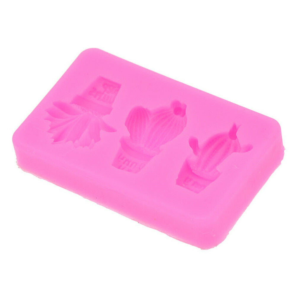 Cactus Shape Silicone Mold DIY Sugar Craft Cake Mould Decor Home Kitchen T.l8