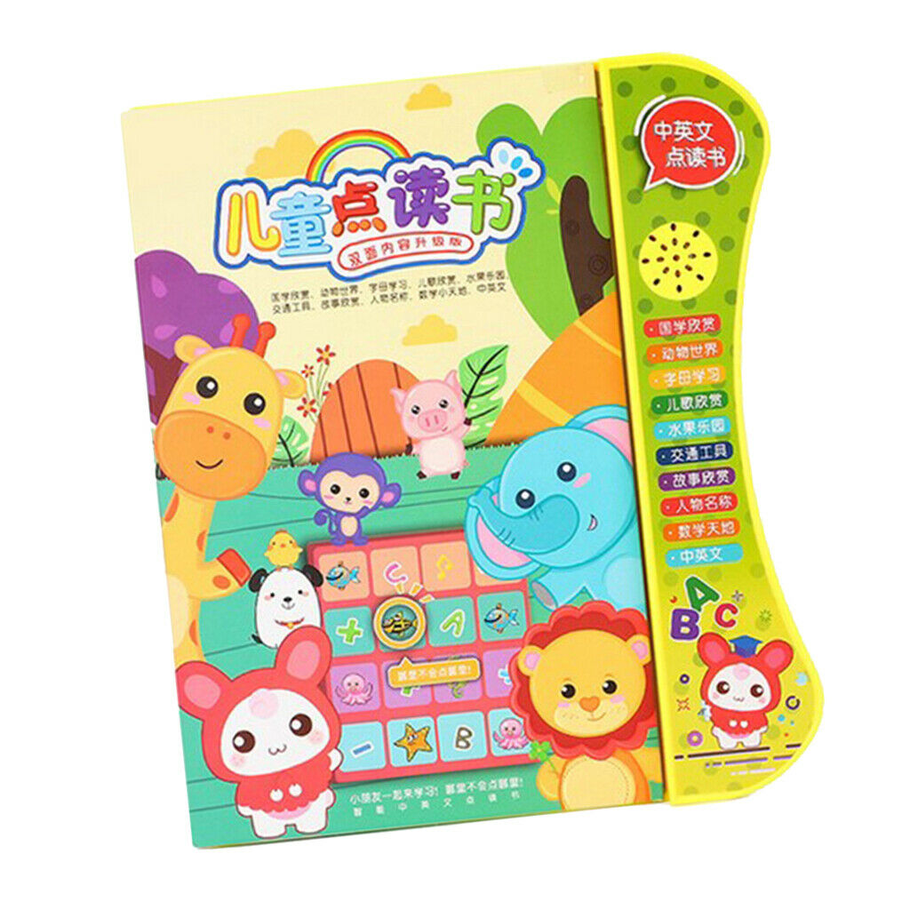 Cartoon Learning Machine Book Bilingual Reading Machine Language Sound Toys for