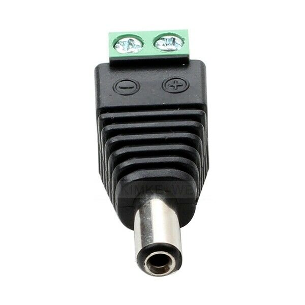 10x Male 5.5x2.1mm DC Power Jack Adapter Terminal Plug Connector No Solder New