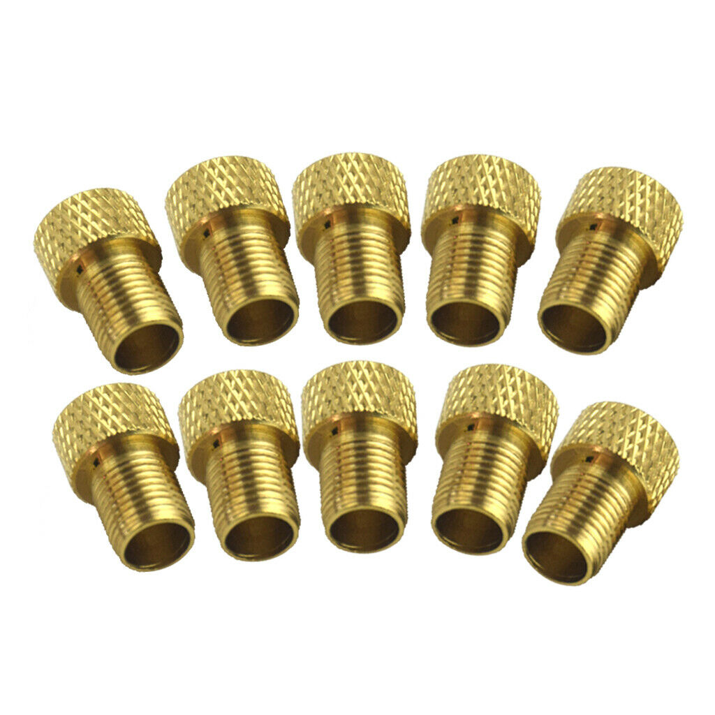 10 Pieces Presta To Schrader Adapter Reticular Grain Bicycle Valve Converter