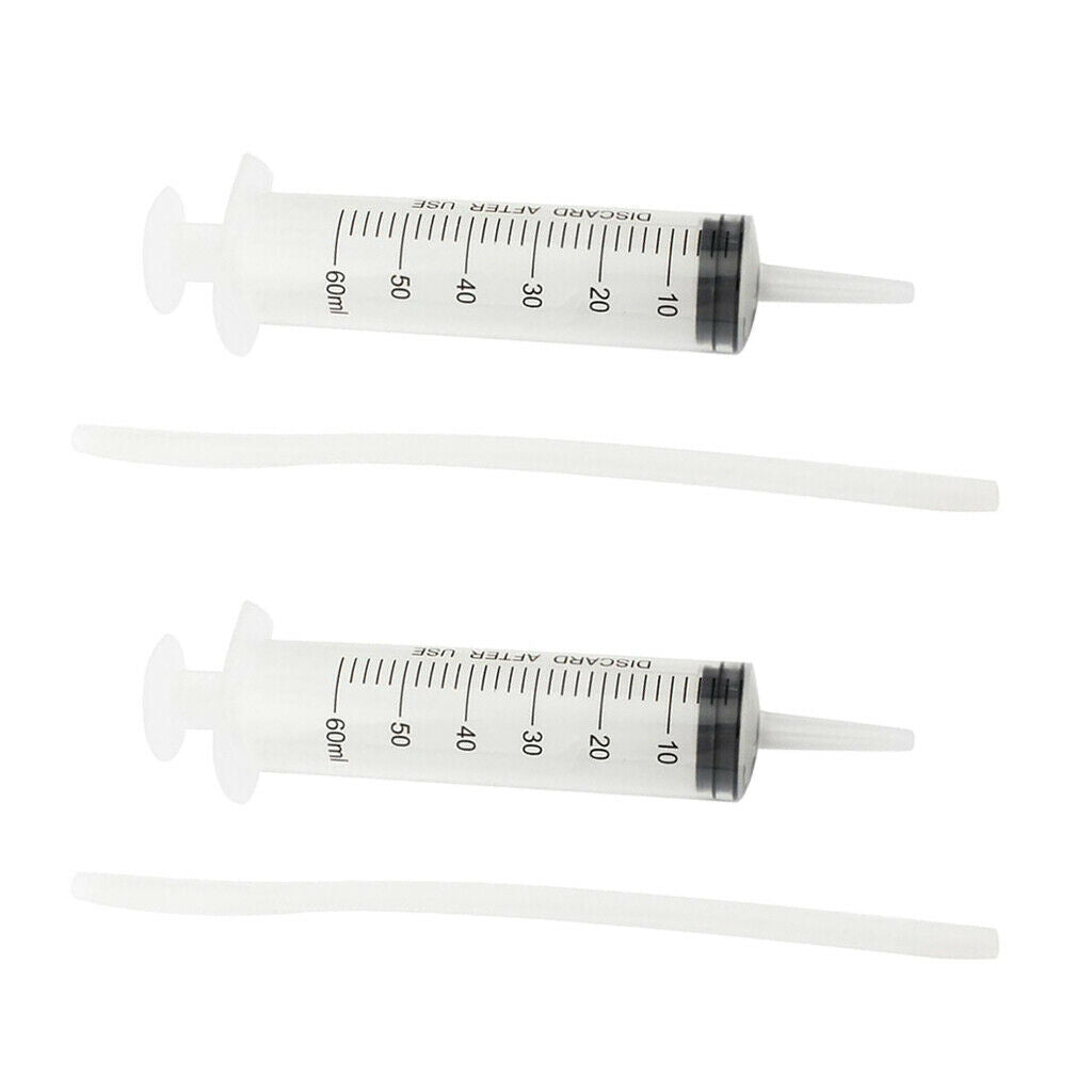 2x Durable Bike Tire Filling Syringe Universal Repair Sealant Injector