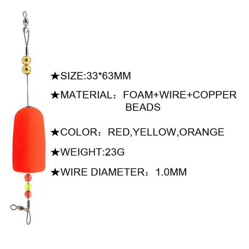 2 Pcs Fishing Bobber Slip Float Bobbers Fishing Float Foam Oval Stick Fish Float