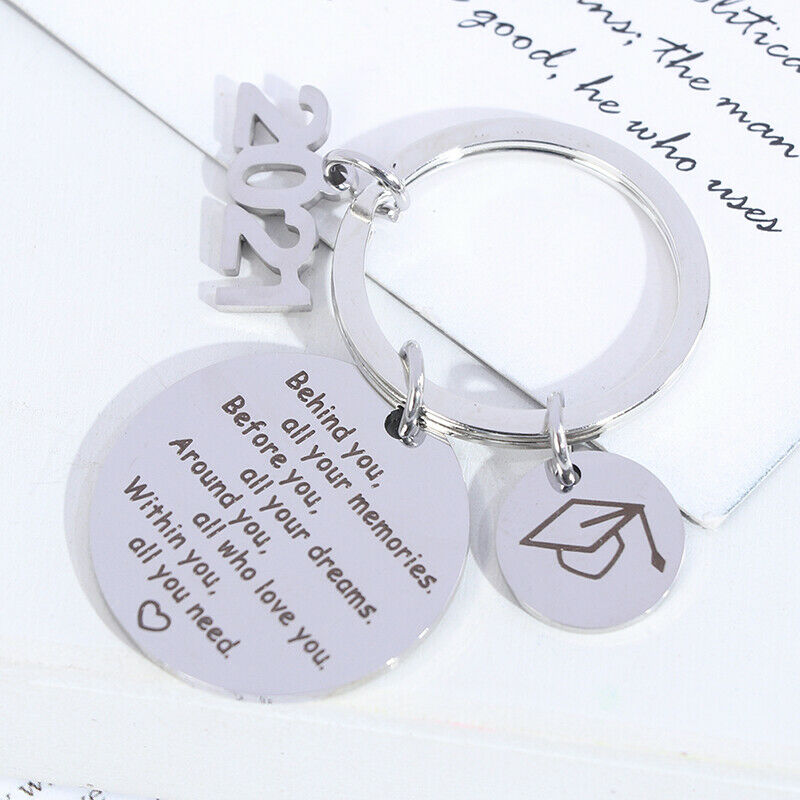 Behind you, all your memories Inspirational Keychain Gifts for 2021 Graduate Fx