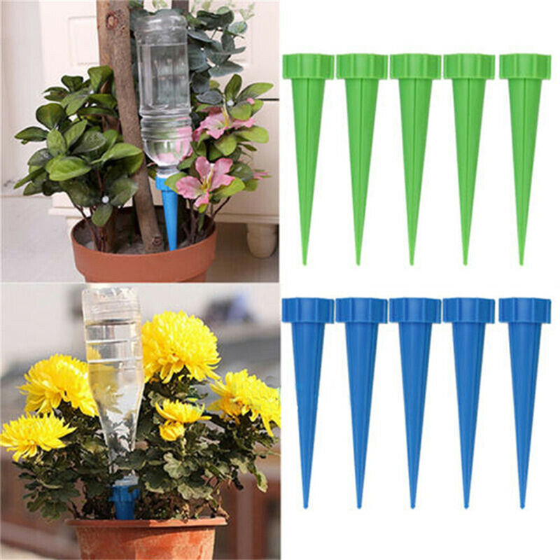 10X Automatic Garden Cone Watering Spike Plant Flower Waterers Bottle Irr.l8