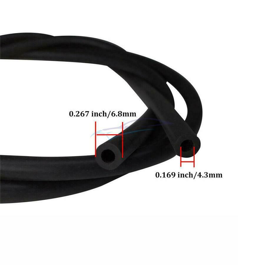 2M Windshield Wiper Washer Spray Hose with Connector TY For Nozzle Pump Black