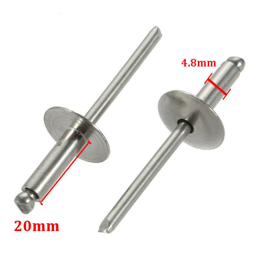 100Pcs Large Size Rivets For Caravans Trailers Furniture Plastic-framed Car Body