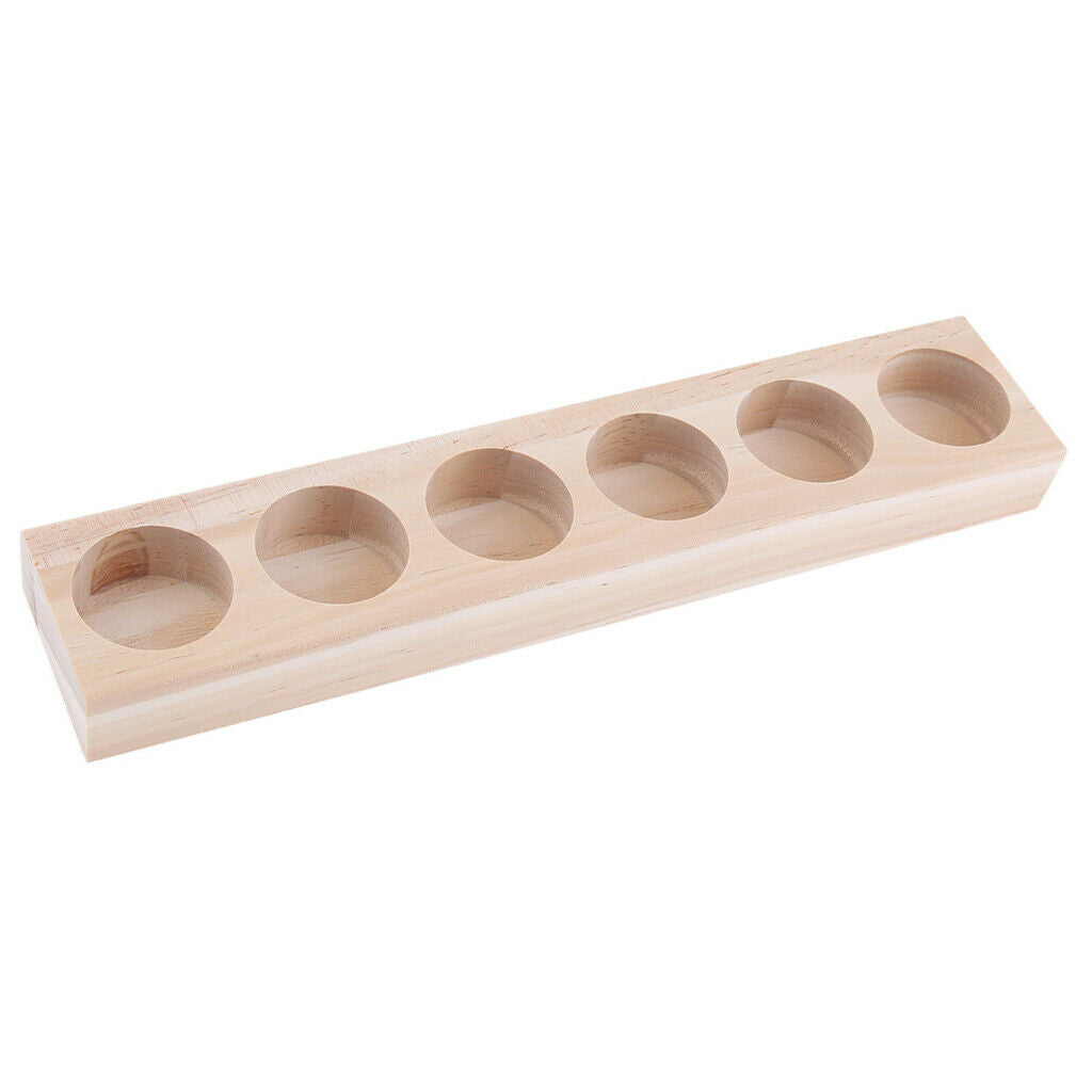 Wooden Display Organizer Holder Stand Rack fo 6Bottles Essential Oil Perfume