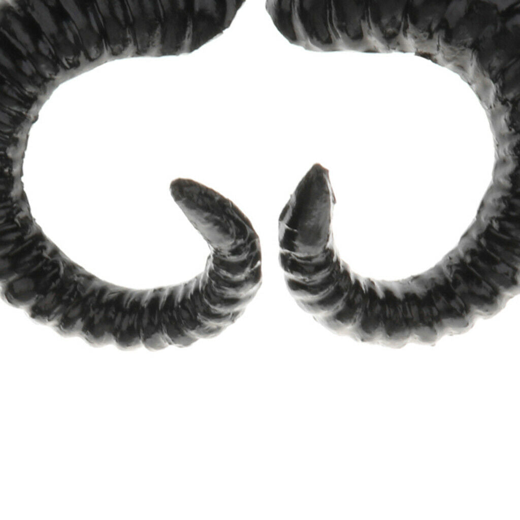2 Pair Simulation Black Sheep Horns Costume Accessory for DIY Hair Headband