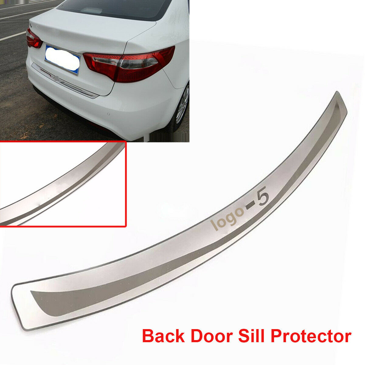 1Piece Stainless Steel With ABS Car Door Sill Welcome Pedal Protector Trim Cover