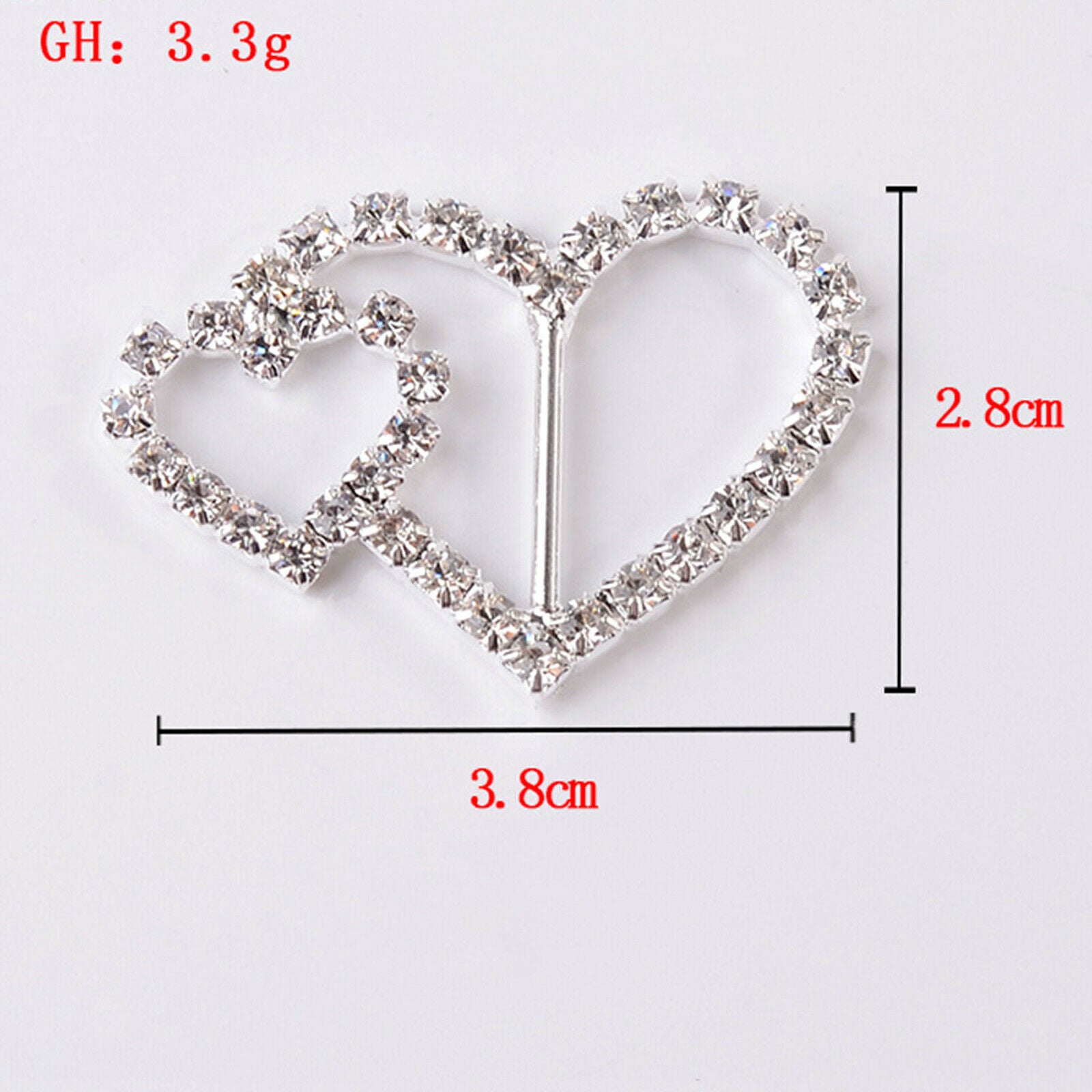 Crystal Rhinestone Ribbon Buckles Sliders Sash Scarf Buckle Clip DIY Wedding