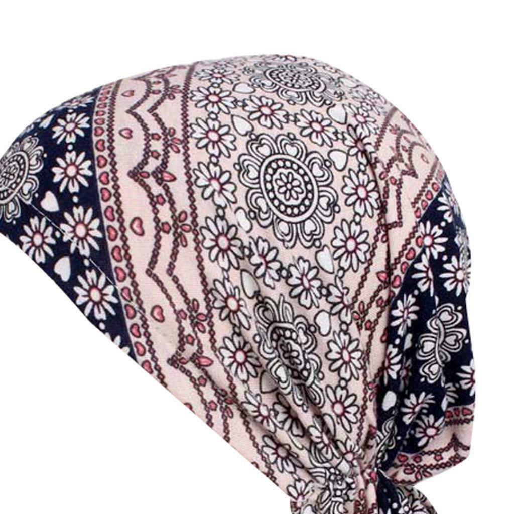 Women's Cotton Chemo Cancer Cap Muslim Stretch Beanie Headscarf Headwear