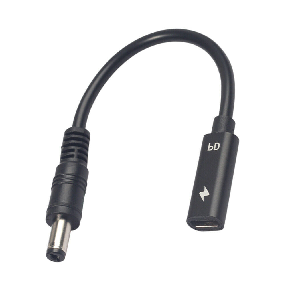 USB C Type-C Female To 5.5mm * 2.1mm Charger Adapter Charging Cable PD Plug