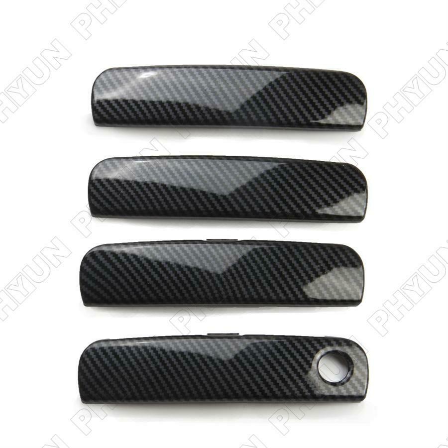 Carbon Fiber Style Door Handle Covers Decor Cover Trim for Dodge Charger 2016-21