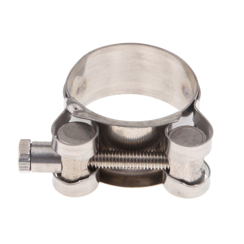 2- Pack Motorcycle Exhaust Clamp/Clip 32 - 35 mm Stainless Steel