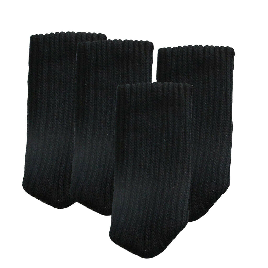 4Pcs for Dia Furniture Sliders Knitted Chair Leg Socks Pads Set Black