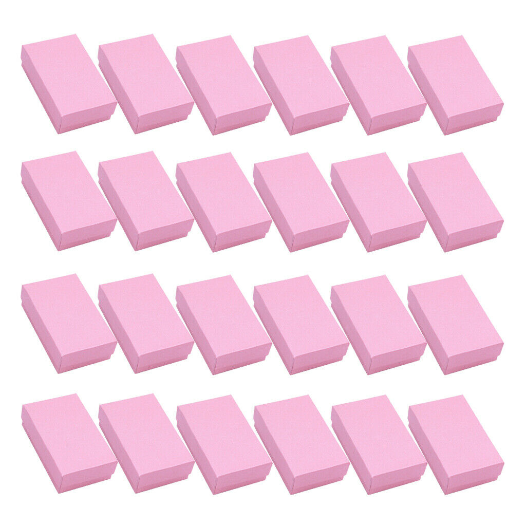 24x Colorful Linen Paper Foam Box   Storage Holder Hairclip Display Box