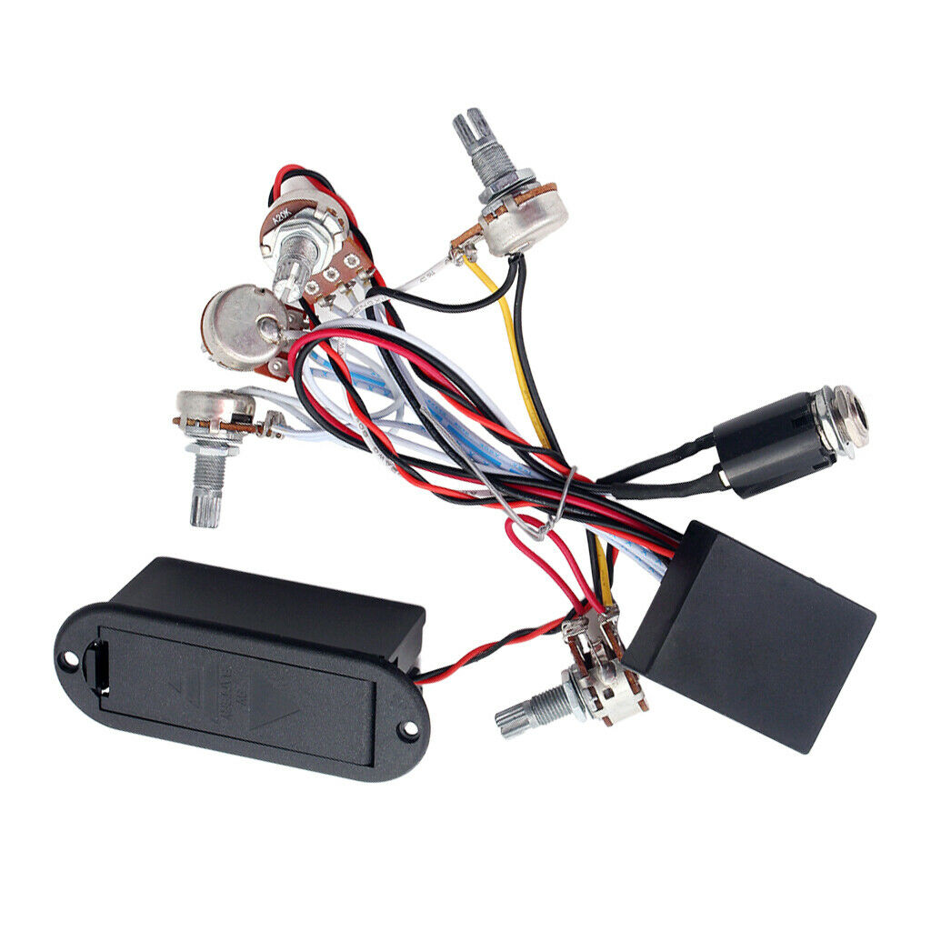 3-Band EQ Preamp Circuit Bass Guitar Harness For Active Bass Pickups