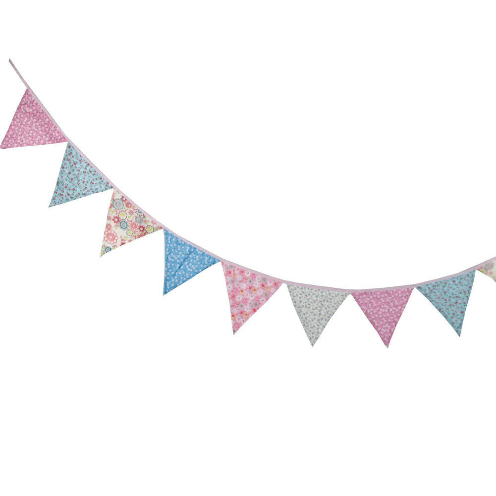 3.2m 12 Flags Powder Blue Flag Banner Pennant Wedding/Birthday Party Decor @