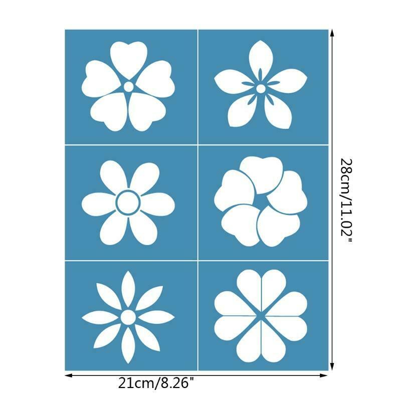 Flowers Self-Adhesive Silk Screen Printing Stencil for Painting on Wood T-Shirt