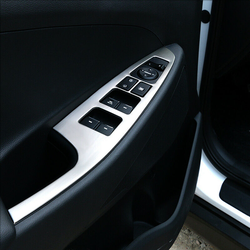Chrome Door Window Switch Panel Cover Trim Molding For Hyundai Tucson 2016-2020