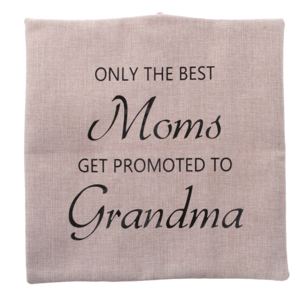 Only the Best Moms Get Promoted to Grandma Linen Cushion Case Throw Pillow Cover