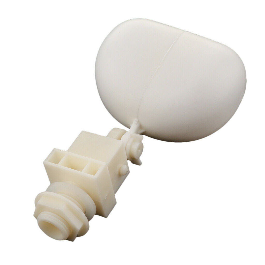Plastic Float Valve for Water Tank Fountain, Auto Fill with Adjustable Arm White
