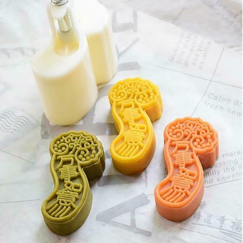 Baking Decorating Mooncake Mould Hand-Pressure Traditional Chinese Style Pattern
