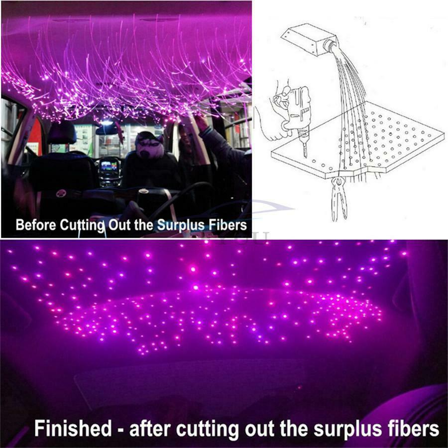 12V Car SUV Ceiling Top RGB LED Fiber Optic Starlight Kit with Remote Control