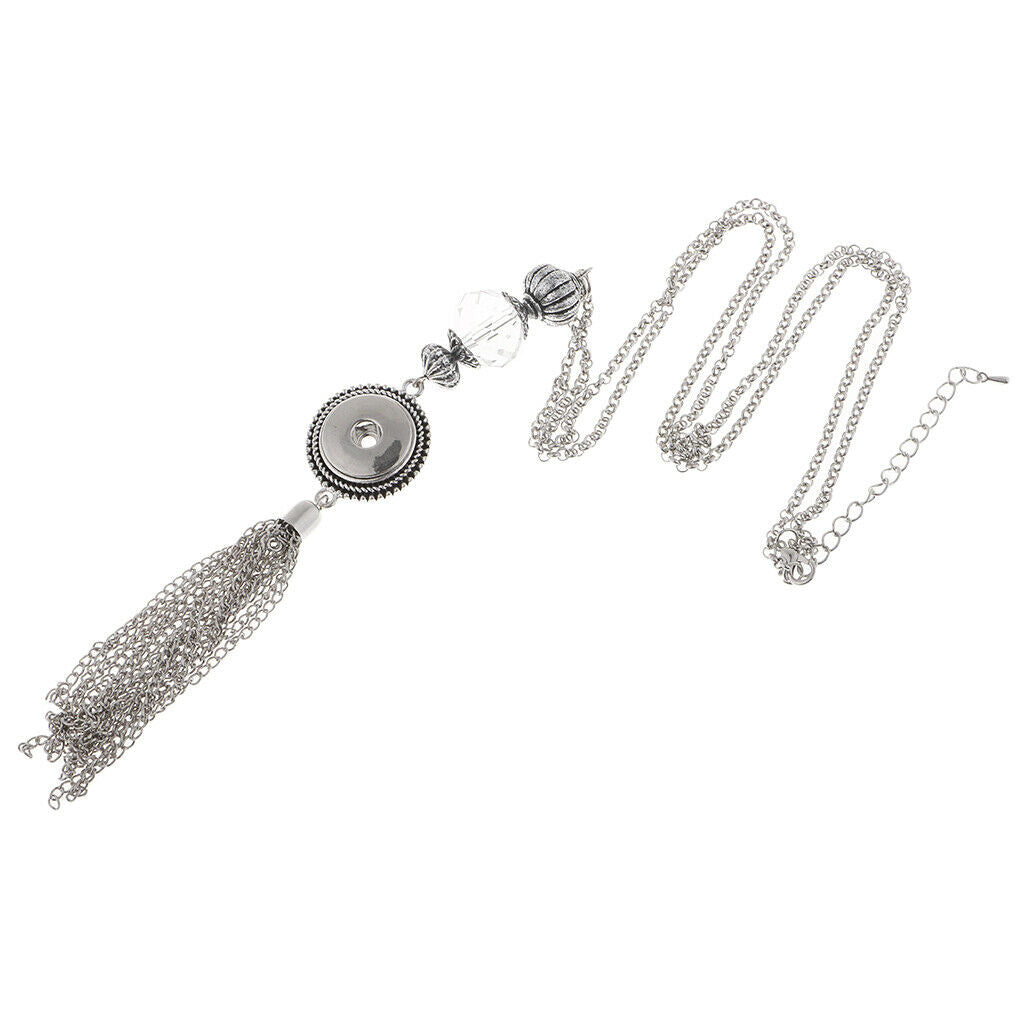 25cm Fashion Women Necklace Pendant Fit 18mm Snap Button Jewelry