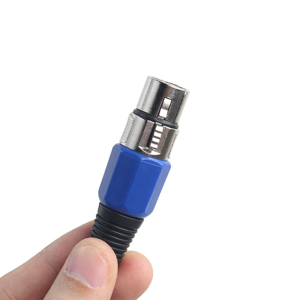 3.5mm 1/8" Male to XlR Female Stereo Mic Cable Mixer Speaker 10ft Blue
