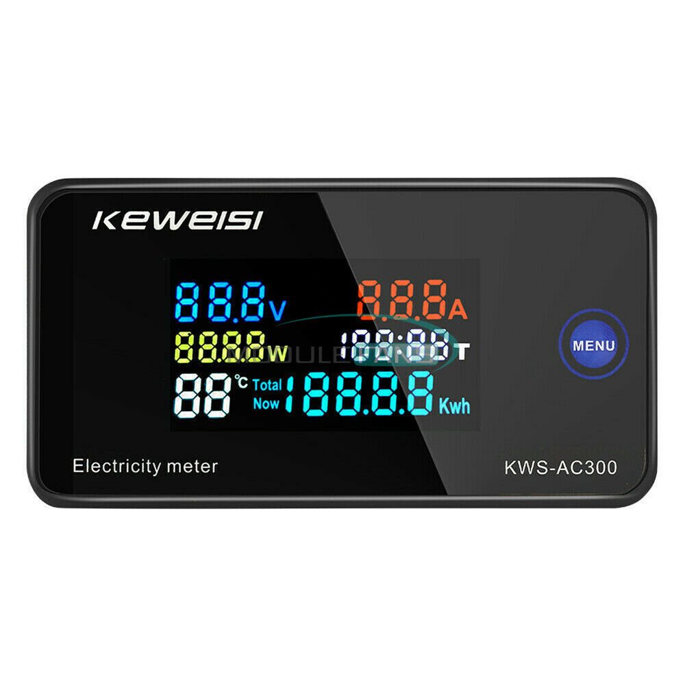 6 in 1 LCD Display Digital Energy Current Voltmeter Meter Tester AC50-300V