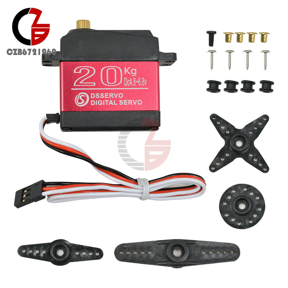 Waterproof  180 Degree 20kg High Torque Metal Gear Digital RC Servo Motor